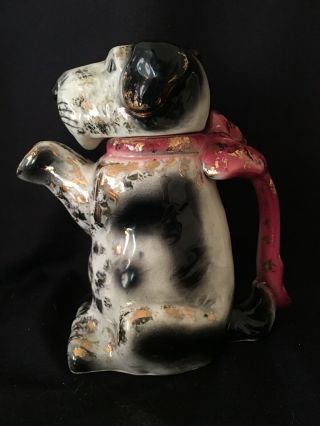VINTAGE E&R ERPHILA Fox Terrier Dog Figural Tea Pot Ceramic Pitcher Germany 5