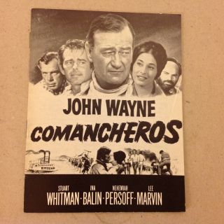 " The Comancheros " John Wayne Whitman Balin 1961 Danish Movie Program