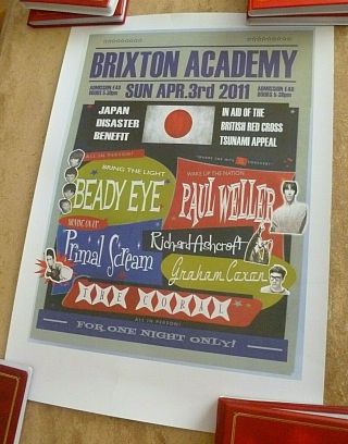 Paul Weller Gig Poster From Brixton Academy 60 X 42 Cm