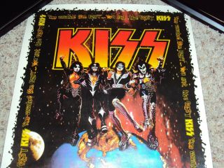 KISS rare OUT OF PRINT World Tour 1996 1997 Poster Exclusive Gene Simmons 16x30 2