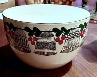 Vintage Arabia Finland Kaj Franck Enamel Bowl - Holly And Bells Christmas Decor