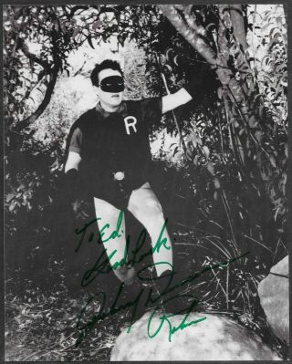 Johnny Duncan As Robin In Person Hand Signed Photo 1940s Batman And Robin Serial