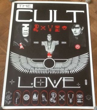 The Cult Love Promo Poster Beggars Banquet 1985