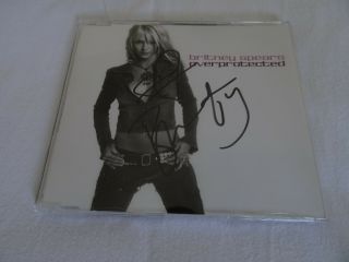 Britney Spears Overprotected 3 Track Remix Cd Single Autographed Hand Signed
