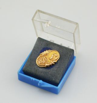Vintage Rca Nipper Hmv Gold 15 Year Service Award Pin Badge (yz64)
