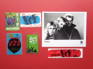 Police,  Sting,  Promo Photo,  4 Backstage Passes,  Concert Ticket,  Rare Originals,
