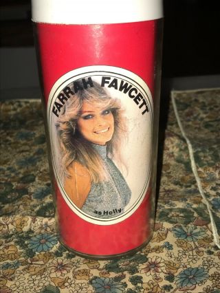 Vintage Farrah Fawcett Logans Run Red Plastic Cup 1976 Charlie 