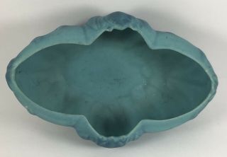 Vintage Van Briggle Ming Blue Tulip Bowl w/Frog 6