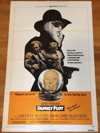 Alfred Hitchcock Family Plot 1976 One - Sheet 27x41 Folded Movie Poster