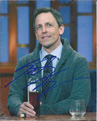 Seth Meyers Snl Saturday Night Live Signed Autographed 8x10 Photo Late Night A1