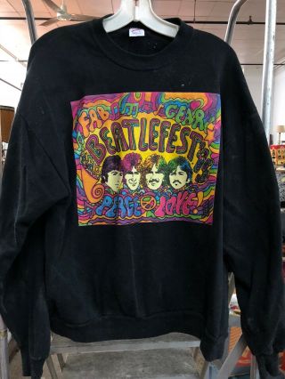 Vintage The Beatles Beatlefest 1995 Sweater Size Large