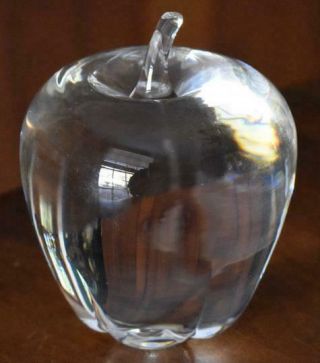 Lovely Vintage Steuben Art Glass Apple Paperweight Or Part Of Fruit Compote Bowl