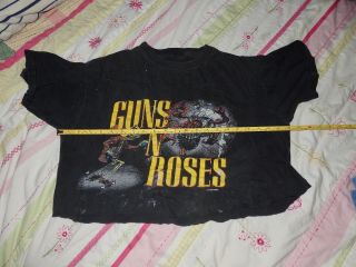 Vintage 1987 Guns And Roses Was Here Concert Tour Shirt XL Cut Off 4