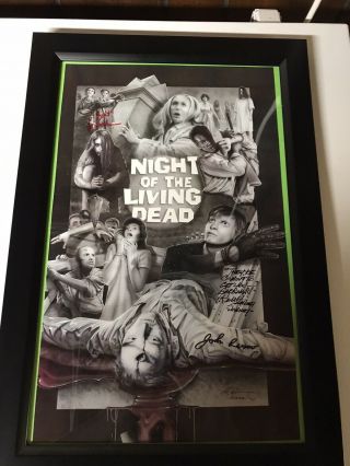 Night Of The Living Dead - 1968 - Signed X3,  Mini Poster,  Schon,  Streiner,  Russo