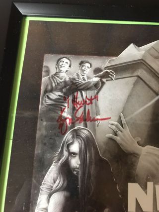 NIGHT OF THE LIVING DEAD - 1968 - Signed X3,  Mini Poster,  Schon,  Streiner,  Russo 3