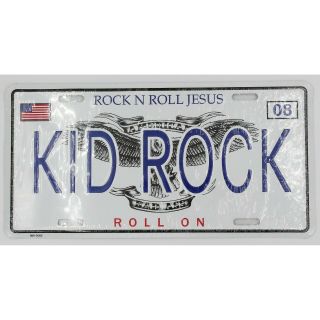 Kid Rock License Plate 2008 Rock N Roll Jesus Official Merch Roll On