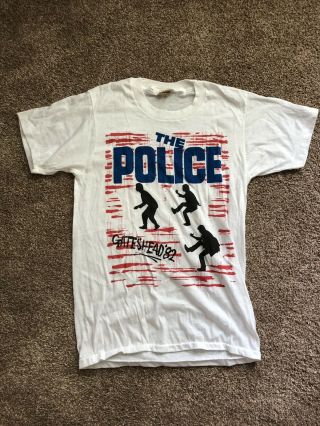 Vintage 1982 Police Gateshead Concert T Shirt Jersey Medium