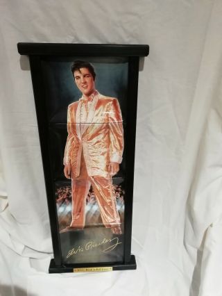 Elvis Presley Bradford Exchange Rock And Roll Giant Set Of 4 Plates In Frame