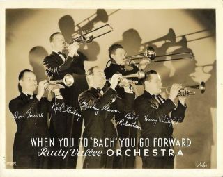 1935 Four Bach Trumpet Trombone Promotional Photos Brass Sections Jazz Bands