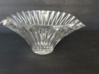 Vintage Bleikristall Large Crystal Bowl/basket Germany Art Glass Centerpiece