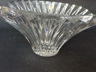 Vintage Bleikristall Large Crystal Bowl/Basket Germany Art Glass Centerpiece 2