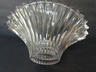 Vintage Bleikristall Large Crystal Bowl/Basket Germany Art Glass Centerpiece 5