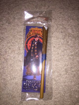 Nip Newt Scamander Fantastic Beasts Wand Pen & Bookmark Set I Ship Everyday