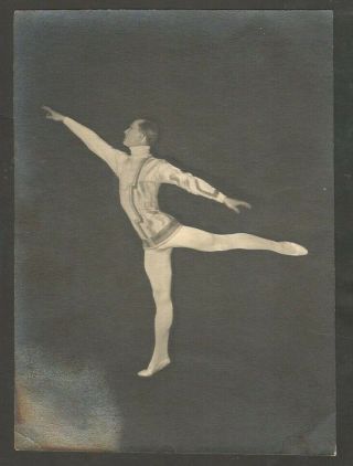 Real Photo Pierre Stal Opera Ballet Dancer 9 " X 6 3/4 " Aprox