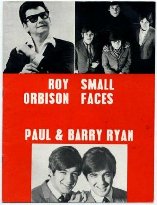 Roy Orbison Small Faces Jeff Beck Paul & Barry Ryan 1967 Programme