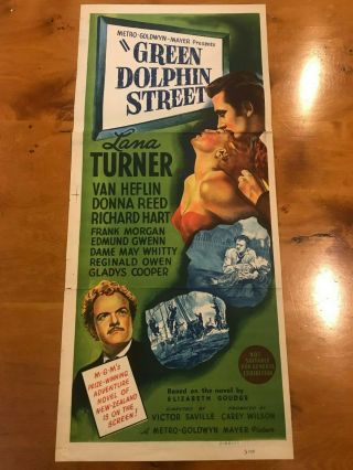 Movie Poster 13x30: Green Dolphin Street (1947) Lana Turner,  Van Helfin