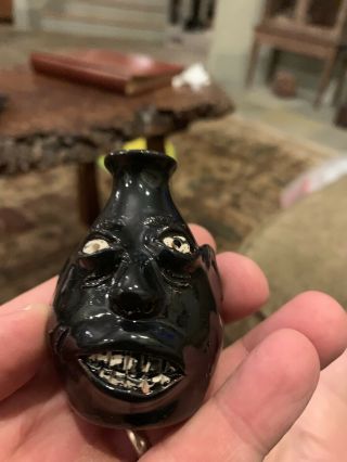 Gary Delp Pottery Face Jug Miniture From Valdese,  Nc