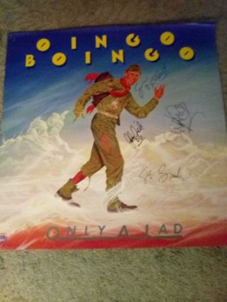 Vintage Oingo Boingo Only A Lad 1981 Promo Poster Danny Elfman With 4 Autographs