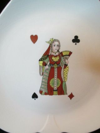 LIMOGES AMERICAN CASINO PLAYING CARDS SHAPE 7 PLATES 9 3/4 