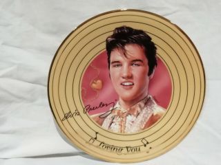 Elvis Presley Loving You Solid Gold Elvis Bradford Exchange 21cm Plate 1999