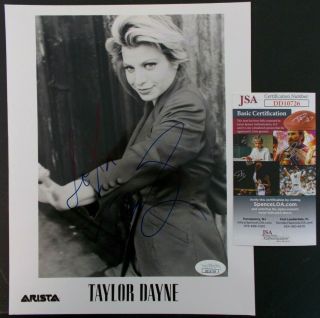 Taylor Dayne Vintage Signed 8x10 Photo Jsa Authentic Country Music Publicity