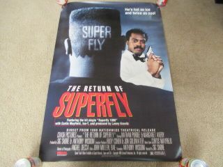 Vintage 90s The Return Of Superfly Promo Video Movie Poster Hip Hop Street 1991
