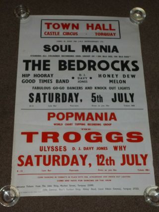 Troggs 1969 Torquay Concert Poster (bedrocks)