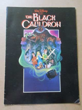 The Black Cauldron 1985 Press Program Movie Promo Walt Disney Animation