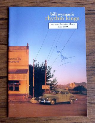 Bill Wyman Anyway The Wind Blows Autographed Programme Signed Rolling Stones