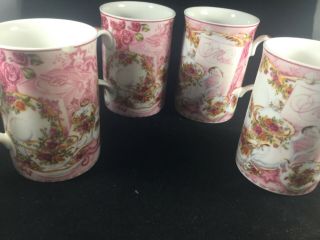 Set Of 4 Royal Albert Old Country Roses Afternoon Tea Mugs Philippe Mitchell