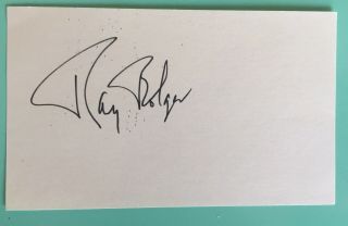 Ray Bolger Signed Index Card 3”x5” The Wizard Of Oz Scarecrow Babes In Toyland
