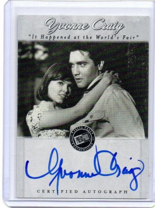 2006 Press Pass Elvis Lives Yvonne Craig Signed/autograph/auto Certified
