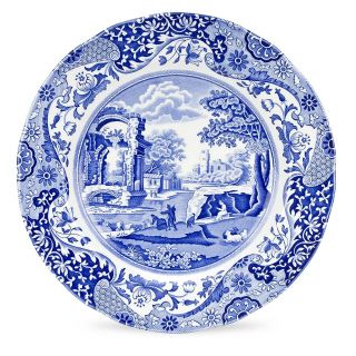 Spode Blue Italian Dinner Plate,  Set Of 4