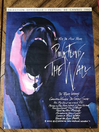 1982 Pink Floyd The Wall Movie Poster For Cannes Film Festival France