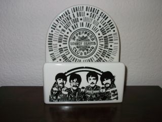Rare Coalport Characters The Beatles Sgt.  Peppers Porcelain Letter Rack 2006