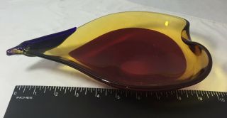 Vintage Murano Glass Bowl From Italy 8