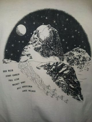 Rare Vintage Grateful Dead 1990 T - Shirt Skiing Skeletons POWDERMAN XL Authentic 5