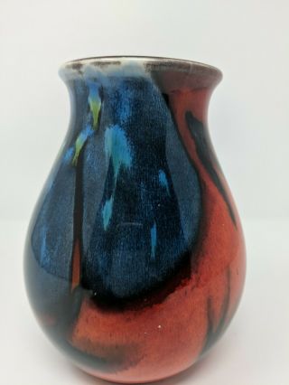 Poole England Pottery Vase,  Medium Size,  Multi - Color