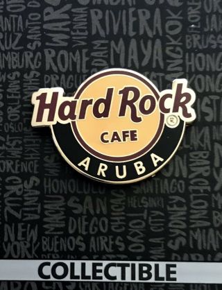 Hard Rock Cafe Aruba Classic Logo Series Pin On Card