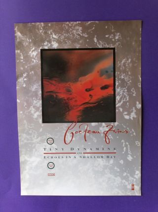 4ad Cocteau Twins Tiny Dynamine Echoes In A Shallow B 1985 Promo Poster